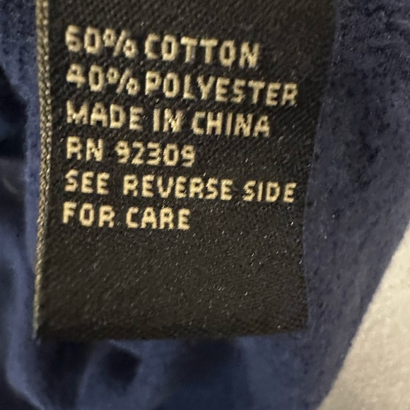 Navy Butterfly Fleece Bell Puff Sleeve Sweatshirt DG2 by Diane Gilman. Crew. Sm - Picture 5 of 16